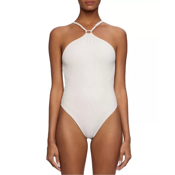 Jonathan Simkhai Shea Macramé One Piece Swimsuit in Ceramic, Size S New w/Tag - Picture 7 of 7